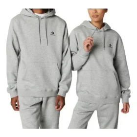 Go-To Hoodie mit gesticktem Stern und Chevron-Muster, Standard-Passform, asiatische Größen, „Vintage Grey Heather“ Go-To Hoodie mit gesticktem Stern und Chevron-Muster, Standard-Passform, asiatische Größen, „Vintage Grey Heather“