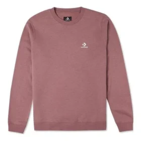 Go-To Sweatshirt mit Stern-Chevron-Stickerei, gebürstetem Fleece und Crew-Schnitt, asiatische Größen „Maroon“