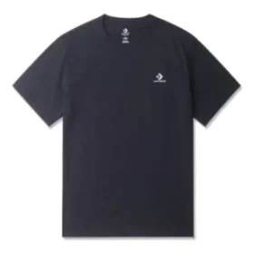 Go-To T-Shirt mit Stern-Chevron-Stickerei, Standard-Passform, asiatische Größen „Schwarz“