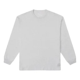 Gold Standard T-Shirt mit gesticktem Logo und langen Ärmeln, asiatische Größen „Grau“