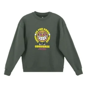 GOOD TIMES Graphic Pullover Crew Sweatshirt asiatische Größen „Olivgrün“
