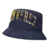Großer Bucket Hat mit Karomuster-Logo „Navy“