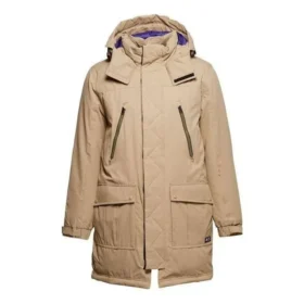 Halblange Daunenjacke in asiatischen Größen „Khaki“