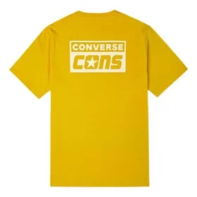 Herren Converse Alphabet Logo Print Retro Casual Kurzarm Gelb