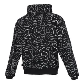 Herren Converse Athleisure Freizeit Sport Splash Ink Print Kapuzenpullover mit Fleecefutter, durchgedruckt