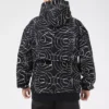 Herren Converse Athleisure Freizeit Sport Splash Ink Print Kapuzenpullover mit Fleecefutter, durchgedruckt
