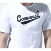Herren Converse Classic Alphabet Pattern Kurzarm-Shirt Weiß