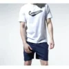 Herren Converse Classic Alphabet Pattern Kurzarm-Shirt Weiß