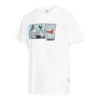 Herren-Converse-T-Shirt, einfarbig, Brustmuster, Rundhalsausschnitt, kurze Ärmel, weiß