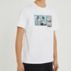 Herren-Converse-T-Shirt, einfarbig, Brustmuster, Rundhalsausschnitt, kurze Ärmel, weiß