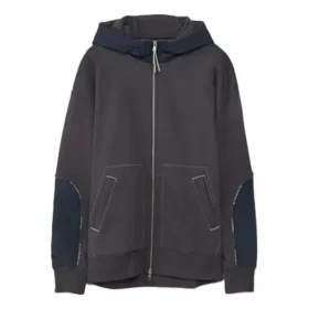 Herren Converse x Paria Farzaneh Crossover Splicing Kapuzenjacke mit Reißverschluss Blau
