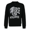 Herren-Pullover von Converse mit Alphabet-Logo-Print, Rundhalsausschnitt, schwarz