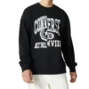 Herren-Pullover von Converse mit Alphabet-Logo-Print, Rundhalsausschnitt, schwarz