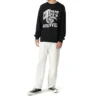 Herren-Pullover von Converse mit Alphabet-Logo-Print, Rundhalsausschnitt, schwarz