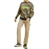 Herren-Pullover von Converse mit Retro-Muster und Logo-Print, Rundhalsausschnitt, Camouflage