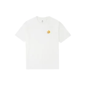 Herren-T-Shirt mit Converse-Logo-Aufdruck, Rundhalsausschnitt, kurze Ärmel, weiß