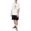 Herren-T-Shirt von Converse mit Skelett-Print, Rundhalsausschnitt, kurze Ärmel, weiß