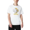 Herren-T-Shirt von Converse mit Skelett-Print, Rundhalsausschnitt, kurze Ärmel, weiß
