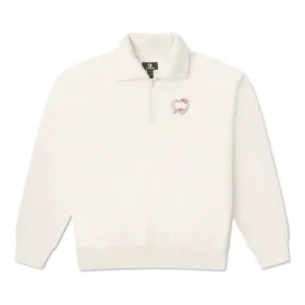 Herz-Reißverschluss-Pullover asiatische Größen „Weiß“