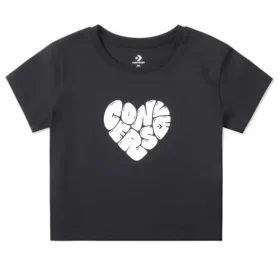 Herz-T-Shirt asiatische Größen „Schwarz“