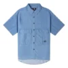 Hochwertiges Chambray-Hemd, asiatische Größen „Indigo Blue“