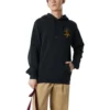 Hoodie mit Berg-Logo, asiatische Größen „Schwarz“