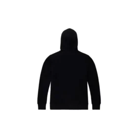 Hoodie mit durchgehendem Reißverschluss und gesticktem Stern-Chevron-Muster, asiatische Größen, „Schwarz“