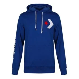 Hoodie mit großem Stern-Chevron-Logo, asiatische Größen, „Blau“