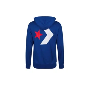 Hoodie mit großem Stern-Chevron-Logo, asiatische Größen, „Blau“