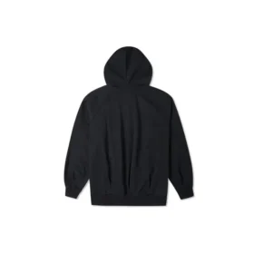 Hoodie mit Logo-Stickerei, locker gestrickt, schwarz