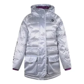 Iridescent Sideline Daunenjacke asiatische Größen „Silber“