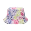 IWD Wendbarer Bucket Hat „Blau Lila Rosa Gelb“