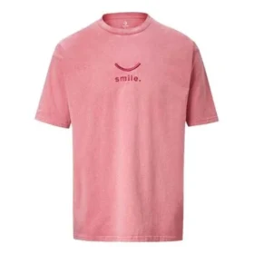 Jack Purcell Besticktes Sport-T-Shirt mit Rundhalsausschnitt und kurzen Ärmeln für Paare, rosa