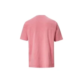 Jack Purcell Besticktes Sport-T-Shirt mit Rundhalsausschnitt und kurzen Ärmeln für Paare, rosa