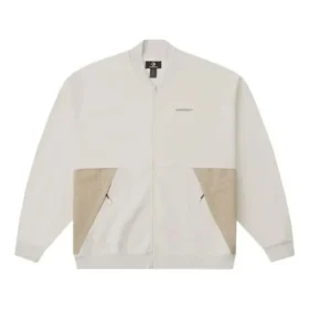 Jacke mit Schriftzug – asiatische Größen „Beige“