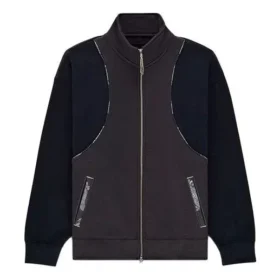 Jacke mit Stehkragen und reflektierendem Streifen, lila