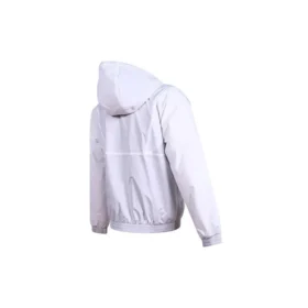 Kapuzenjacke mit Kordelzug und Reißverschlusstasche, weiß