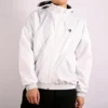 Kapuzenjacke mit Kordelzug und Reißverschlusstasche, weiß
