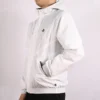Kapuzenjacke mit Kordelzug und Reißverschlusstasche, weiß