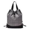 Karierte Beuteltasche „Grey“