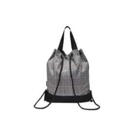 Karierte Beuteltasche „Grey“