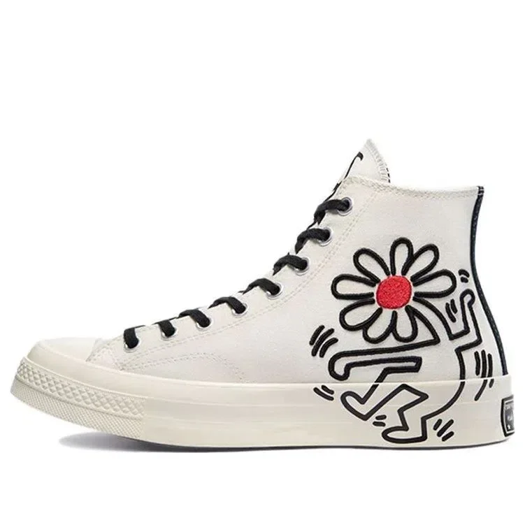 Keith Haring x Converse Chuck 70 High Tops Egret White „Egret Black Red“ Keith Haring x Converse Chuck 70 High Tops Egret White „Egret Black Red“
