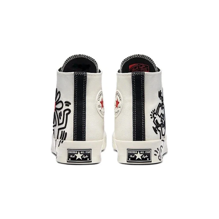 Keith Haring x Converse Chuck 70 High Tops Egret White „Egret Black Red“ Keith Haring x Converse Chuck 70 High Tops Egret White „Egret Black Red“