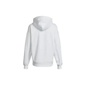 Klassischer Logo-Athleisure-Casual-Sport-Hoodie mit Fleecefutter, Weiß