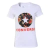 Kurzarm-Shirt mit Blumenprint, weiß