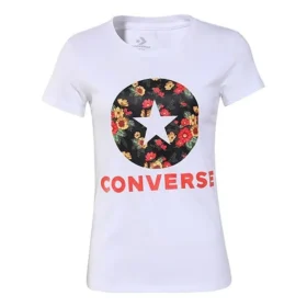 Kurzarm-Shirt mit Blumenprint, weiß