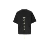 Kurzarm-Shirt mit Spitzenverzierung auf der Rückseite, schwarz
