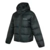 Kurze Daunenjacke aus Textil, asiatische Größen, „Schwarz“