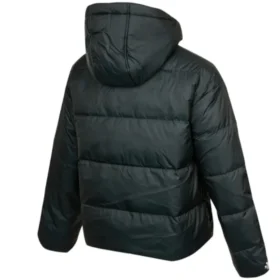Kurze Daunenjacke aus Textil, asiatische Größen, „Schwarz“