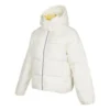 Kurze Daunenjacke aus Textil, asiatische Größen, „White“